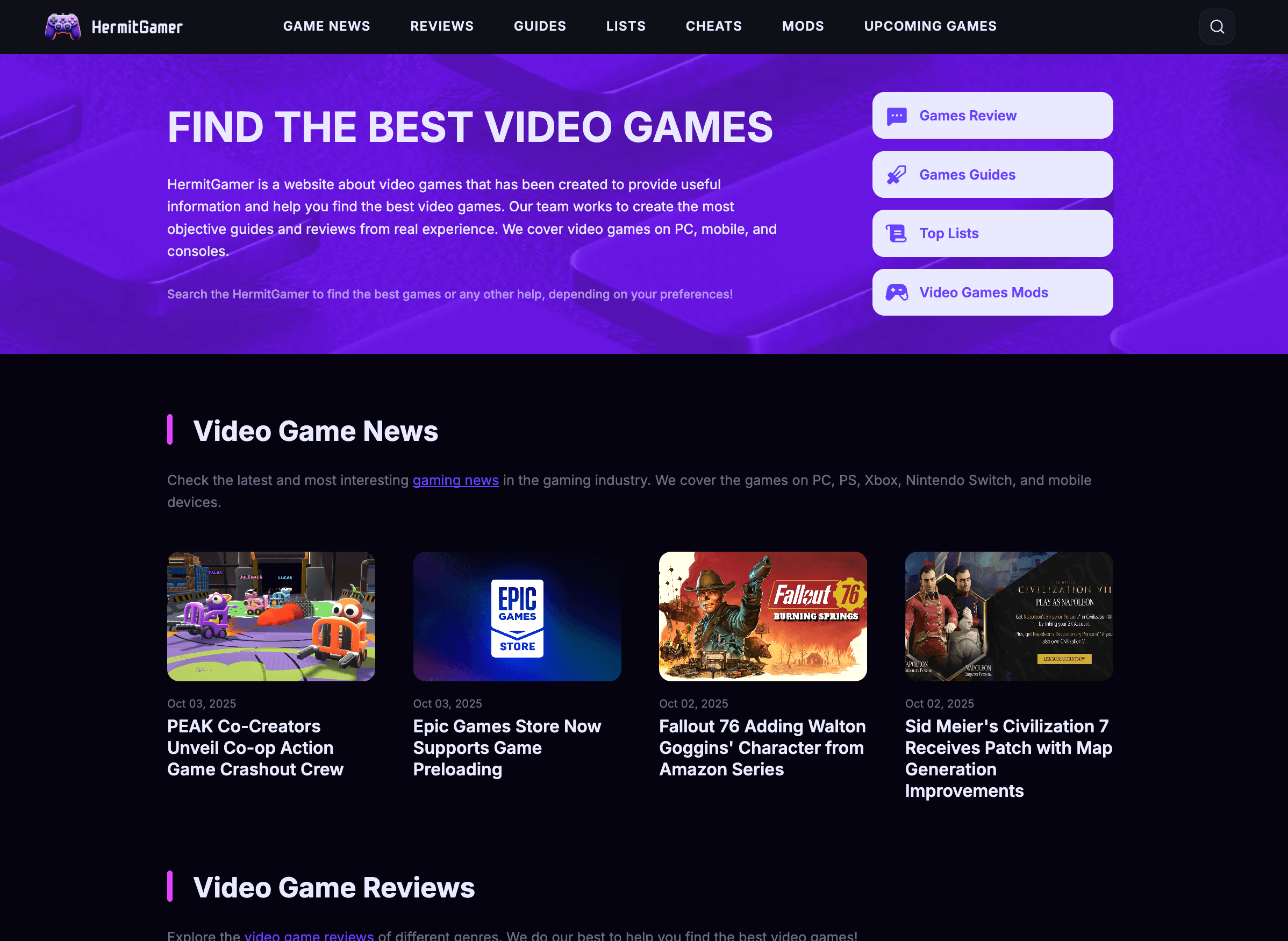 HermitGamer — Góc nhìn chân thực dành cho game thủ thực thụ